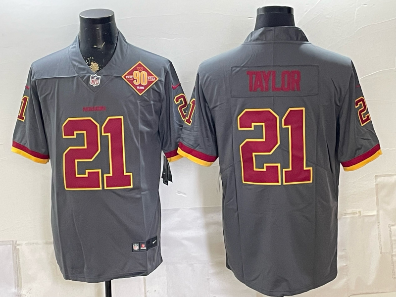 Men 2026 Washington Redskins #21 Taylor grey Limited Nike NFL Jersey 0826004->washington redskins->NFL Jersey